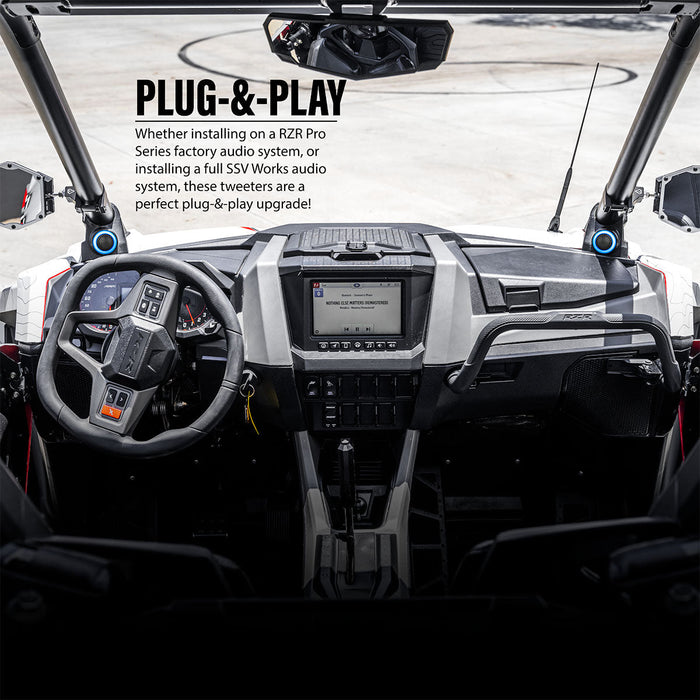 SSV Works 2020-2024 Polaris® RZR Pro R, Pro XP and Turbo R Tweeter Upgrade