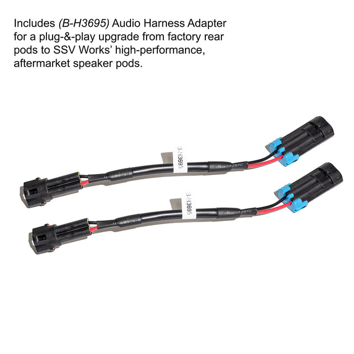 SSV Works 2025 Polaris® RZR Pro R / Pro S / Pro XP 6.5" Rear-Hump Speaker-Pods