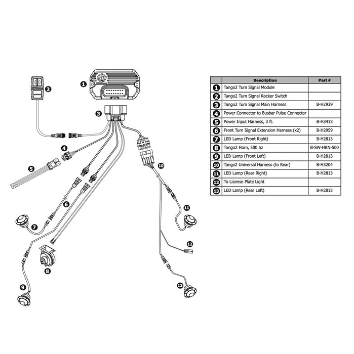 SSV Works Tango2 Universal Turn-Signal Kit with All-In-One Controller