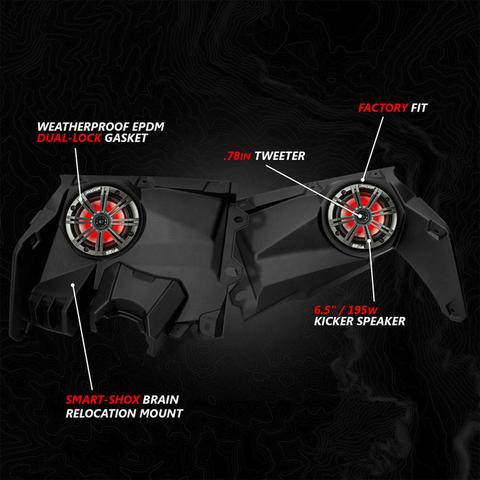 SSV Works 2017-2025 Can-Am® Maverick X3 Front-Dash 6.5" Speaker-Panels