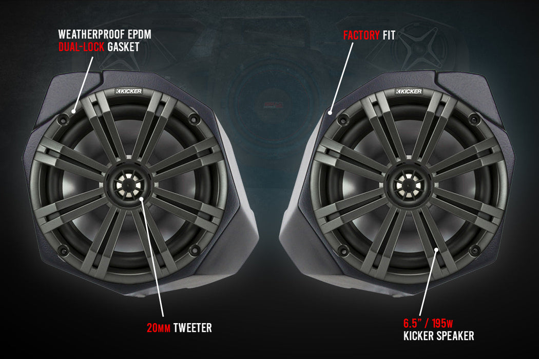 SSV Works 2017-2025 CanAm X3 6.5" Front-Kick Speaker-Pods