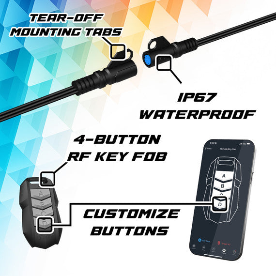 XK Glow 2 Pc 32" Whip With Xkchrome Controller
