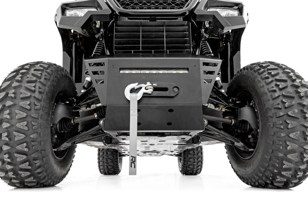 Rough Country Winch Plate 10" Black Slimline for 2021-2023 Honda Pioneer 520