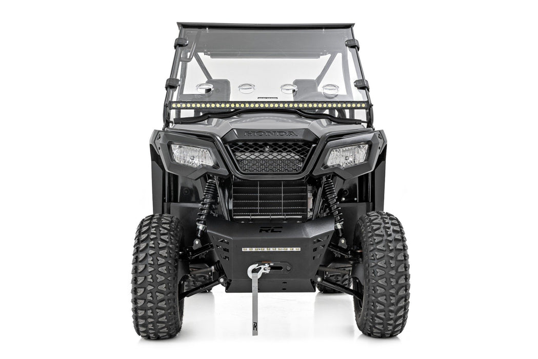 Rough Country Winch Plate 10" Black Slimline for 2021-2023 Honda Pioneer 520