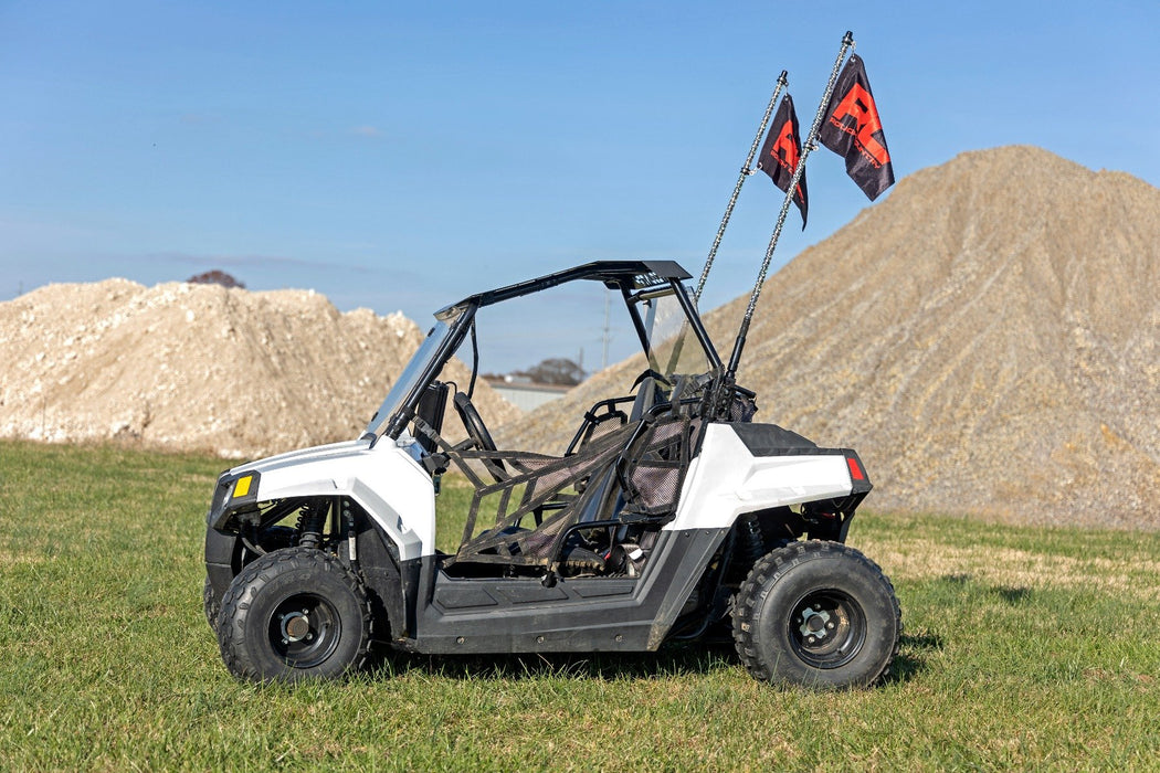 Rough Country LED Whip Light Kit Bed Mount for 2009-2021 Polaris Ranger RZR 170/RZR 170