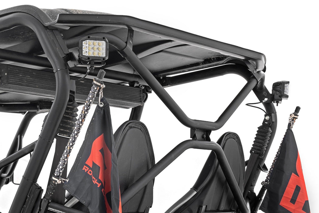 Rough Country LED Light Kit Rear Mount 2" Black Pair Flood Kawasaki Teryx 800/Teryx4 800