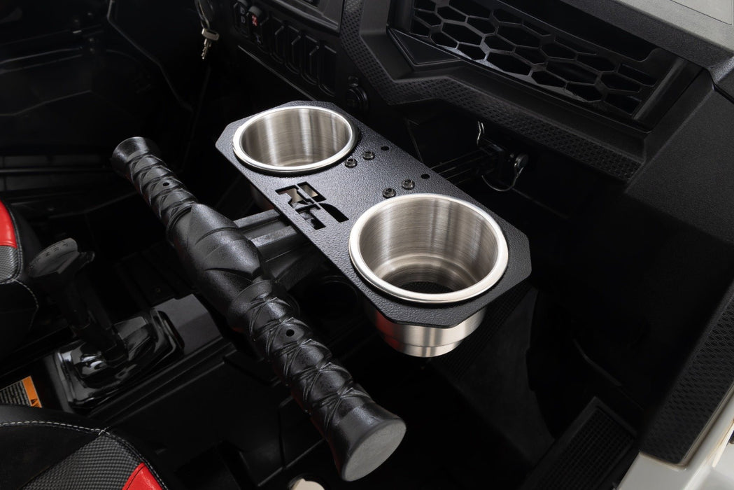 Rough Country Passenger Grip Handle Dual Cup Holder Polaris RZR