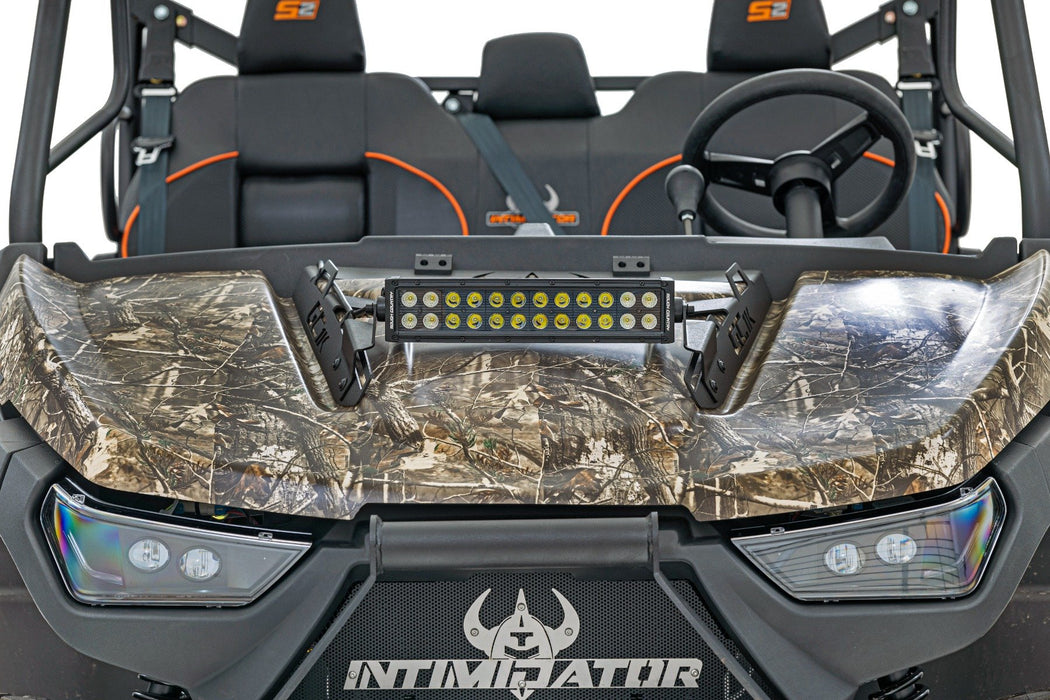 Rough Country 12" DRL LED Light Kit Hood Mount Dual Row Intimidator GC1K/GC1K Crew