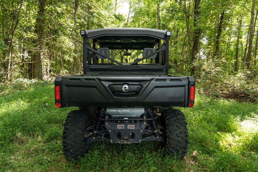Rough Country LED Light Cab Mount 2" Black Pair Flood for 2016-2023 Can-Am Defender HD 5/HD 8/HD 9/HD 10