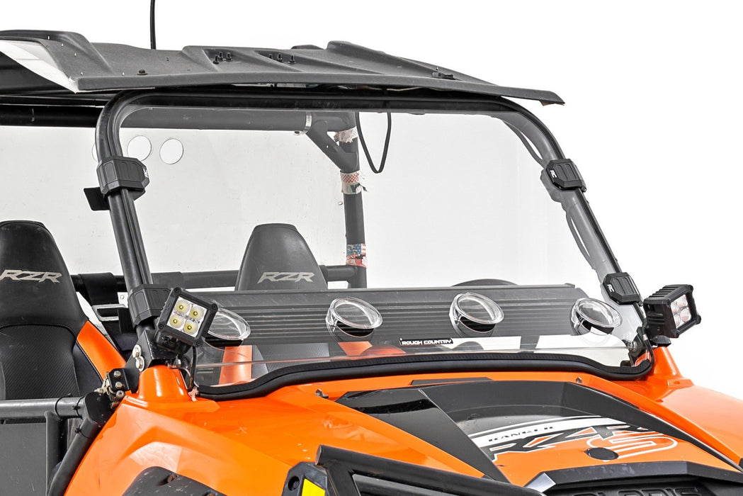 Rough Country Vented Full Windshield Scratch Resistant for 2008-2014 Polaris Ranger RZR 4 800/RZR S 800