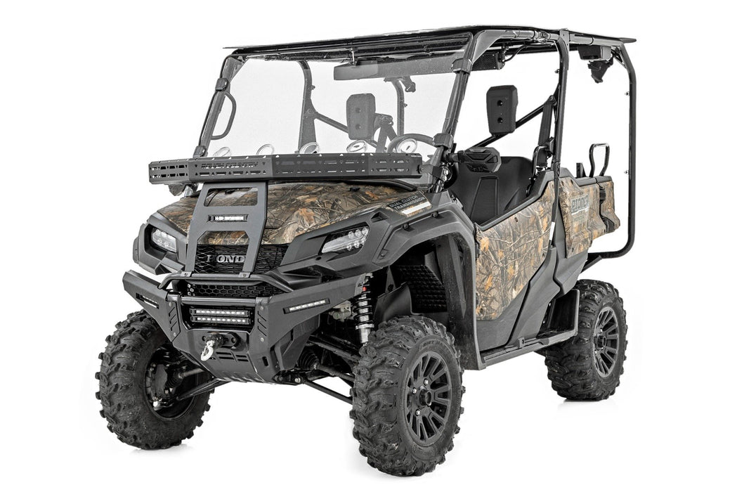 Rough Country Front Cargo Rack Black Series LED 6" Light Slime Line for 2016-2023 Honda Pioneer 1000/Pioneer 1000-5