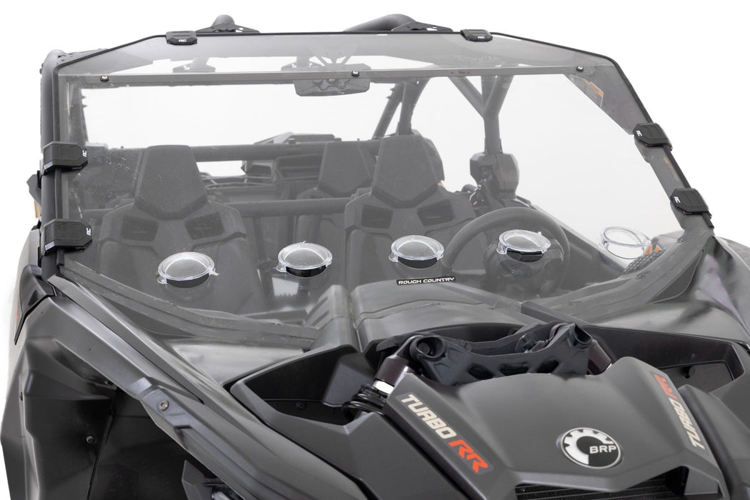 Rough Country Vented Full Windshield Scratch Resistant for 2017-2023 Can-Am Maverick X3