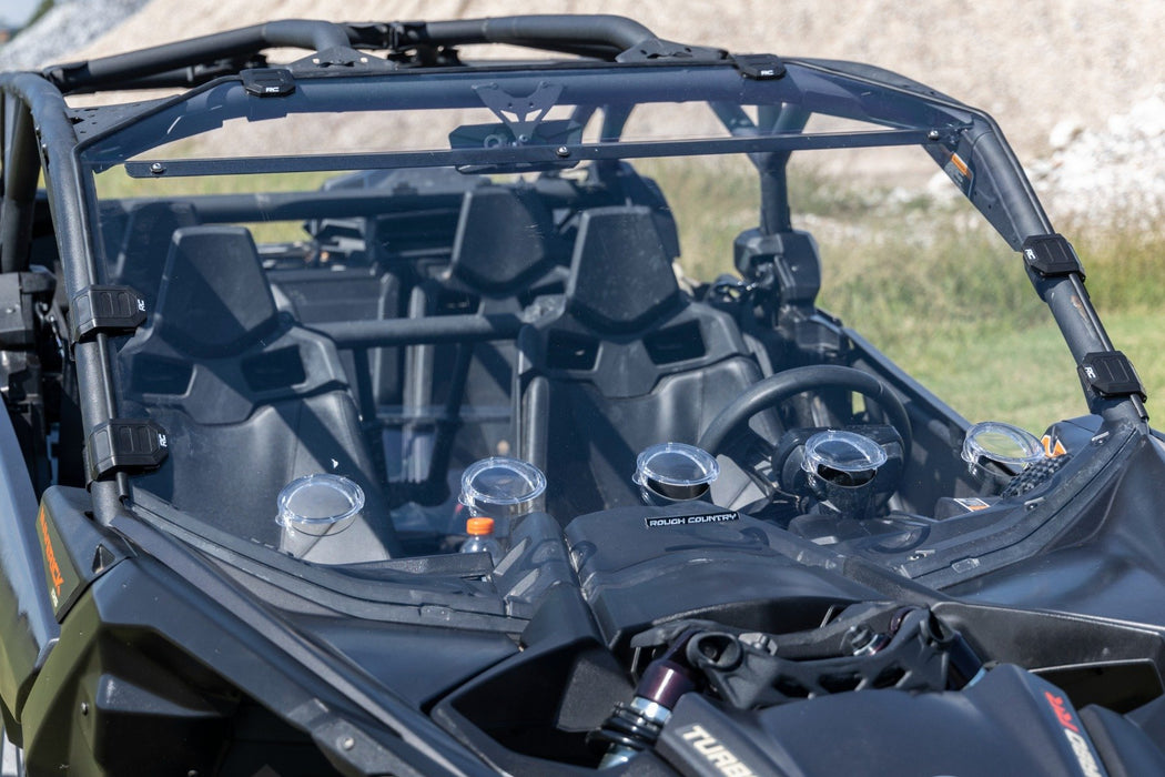 Rough Country Vented Full Windshield Scratch Resistant for 2017-2023 Can-Am Maverick X3