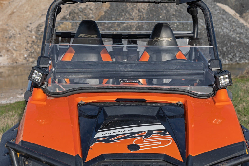 Rough Country Half Windshield Scratch Resistant for 2008-2014 Polaris RZR 800