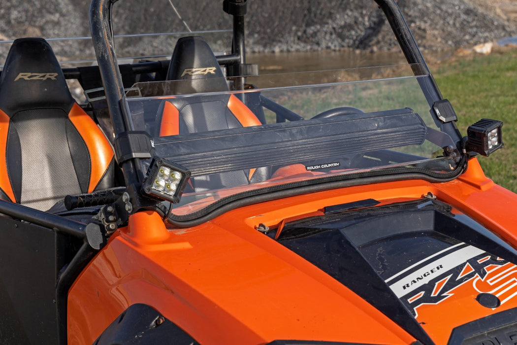 Rough Country Half Windshield Scratch Resistant for 2008-2014 Polaris RZR 800