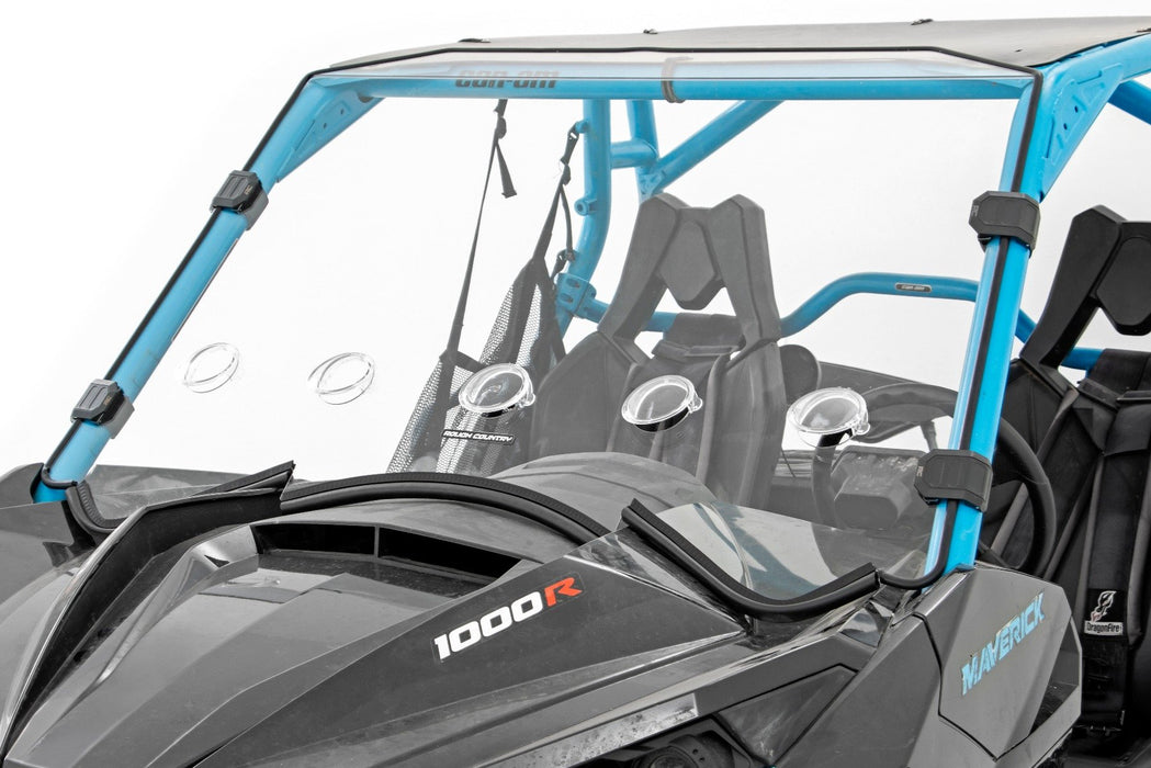 Rough Country Vented Full Windshield Scratch Resistant for 2013-2018 Can-Am Maverick/Maverick Max/Maverick Turbo