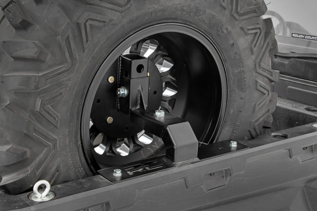 Rough Country Spare Tire Carrier Bed Side Mount Multiple Makes & Models for 2013-2023 (Can-Am/Polaris)