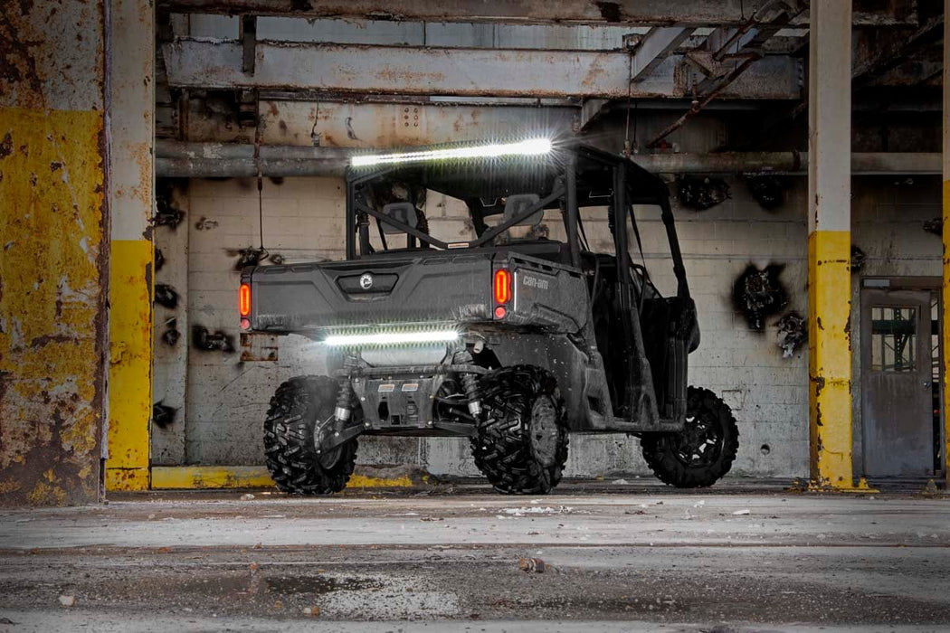 Rough Country LED Light Kit Cab Mount 50" Black Dual Row for 2016-2023 Can-Am Defender HD8