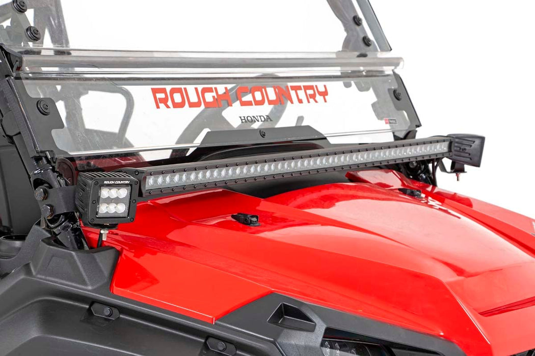 Rough Country LED Light Kit Cage Mount 2" Chrome Pair Wide Angle for 2016-2023 Honda Pioneer 1000