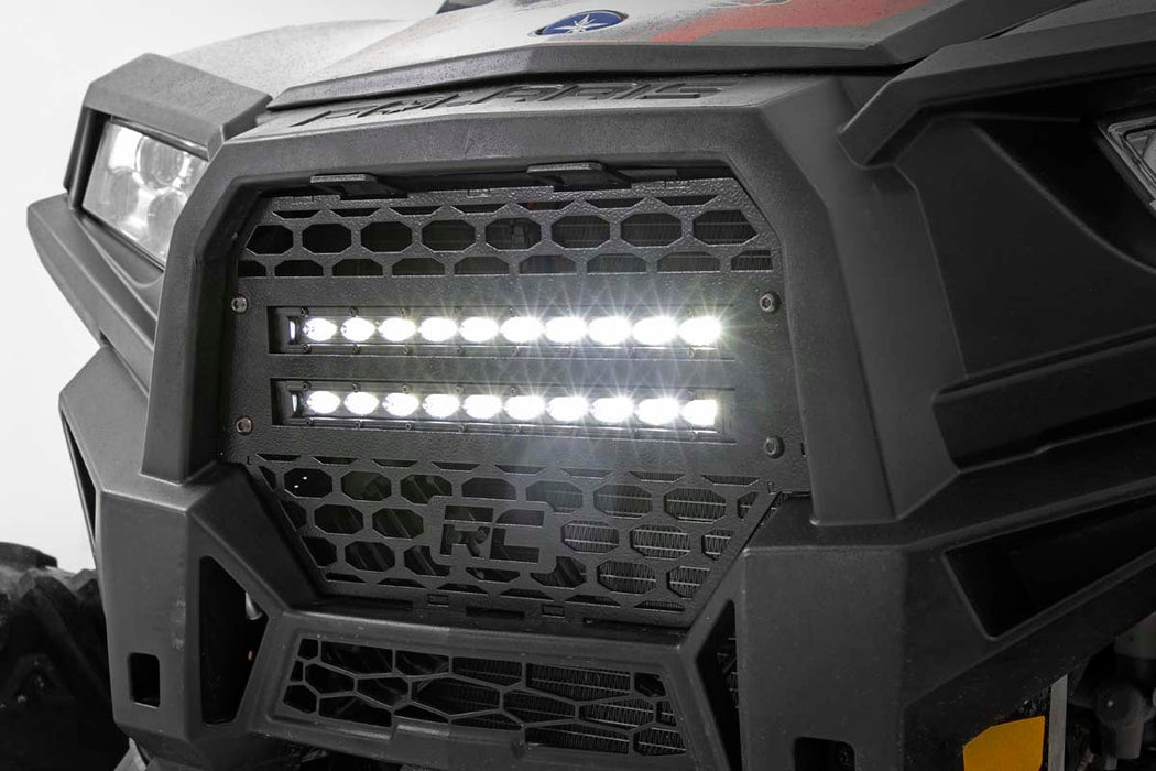 Rough Country Grille Kit 10" Black Slimline LED Pair for 2014-2021 Polaris RZR XP 1000