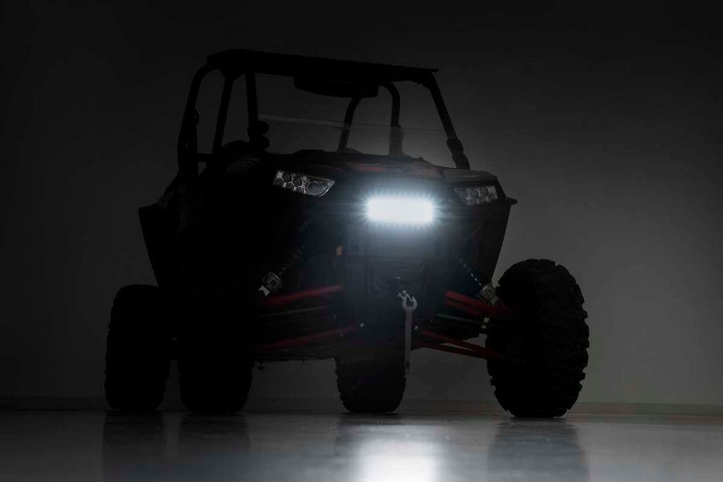 Rough Country Grille Kit 10" Black Slimline LED Pair for 2014-2021 Polaris RZR XP 1000