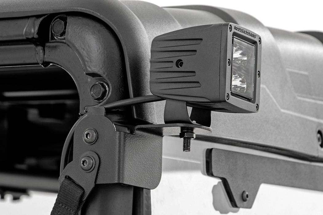 Rough Country LED Light Rear Mount 2" Black Pair Flood for 2017-2023 Polaris Ranger 1000/Ranger XP 1000