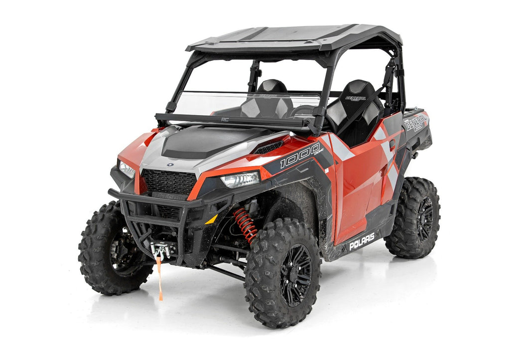 Rough Country Half Windshield Scratch Resistant for 2016-2023 Polaris General/General XP 1000