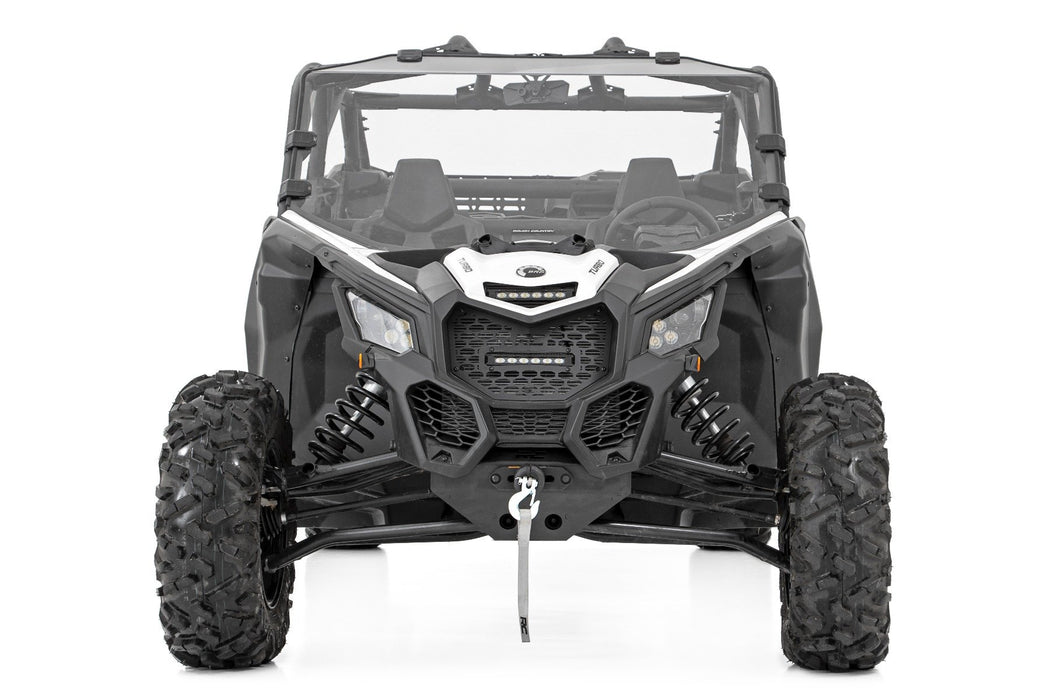 Rough Country LED Light Kit Grille Mount 6" Black Slimline for 2017-2023 Can-Am Maverick X3