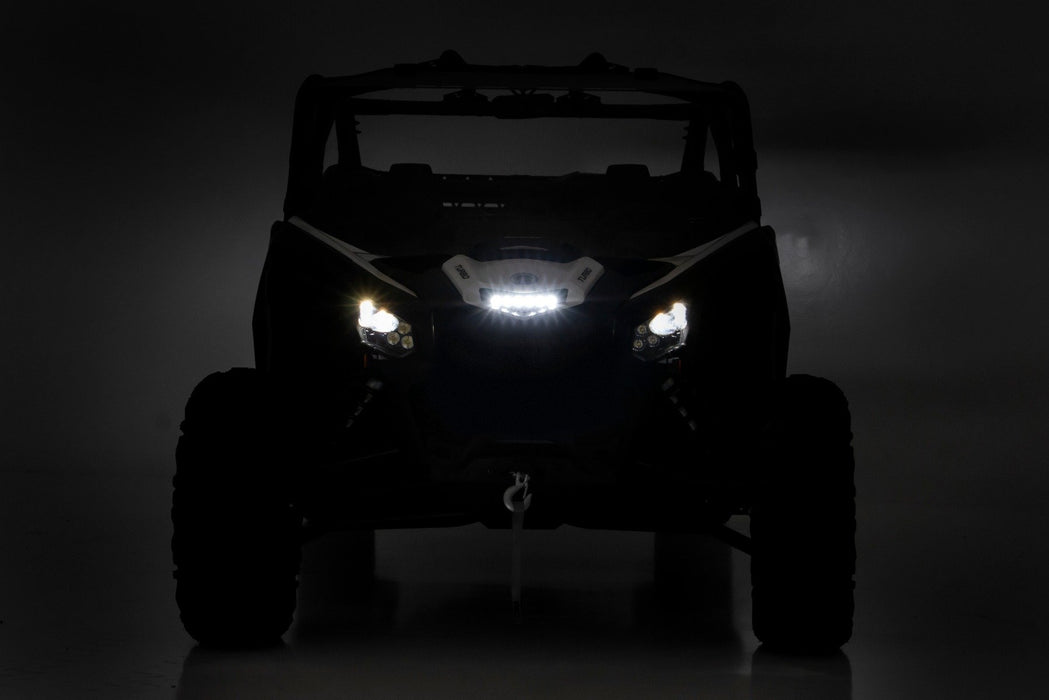 Rough Country LED Light Kit Cowl Mount 6" Black Slimline for 2017-2023 Can-Am Maverick X3