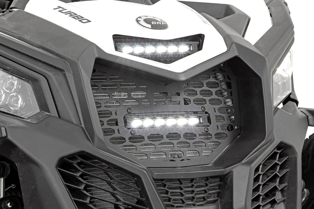 Rough Country LED Light Kit Grille Mount 6" Black Slimline for 2017-2023 Can-Am Maverick X3