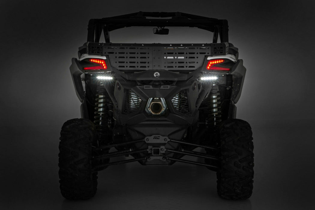 Rough Country LED Light Kit Tail Light Mount 6" Black Slimline Pair for 2017-2023 Can-Am Maverick X3