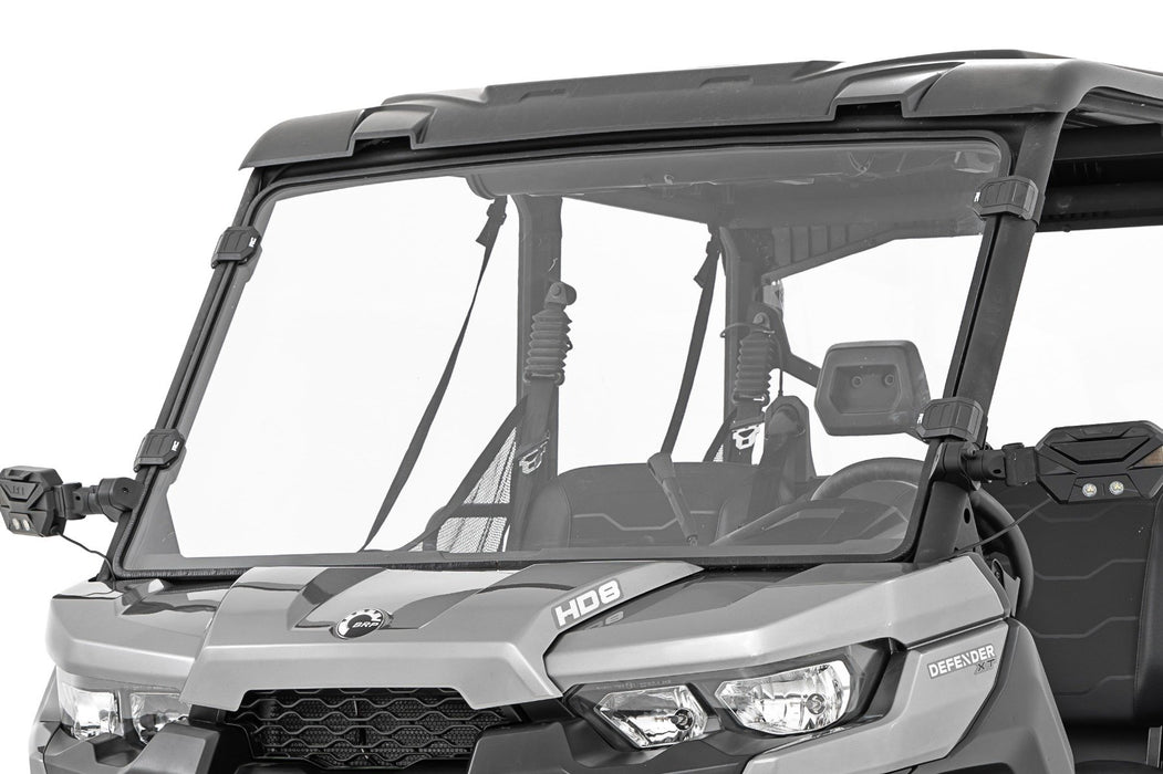 Rough Country Full Windshield Scratch Resistant for 2016-2023 Can-Am Defender HD 8/HD 9/HD 10