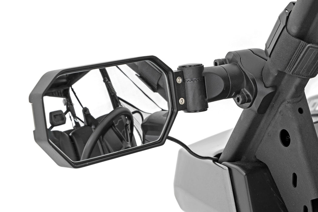 Rough Country UTV Aluminum Side Mirrors w/Turn Signal (Pro-Fit Cages Universal)