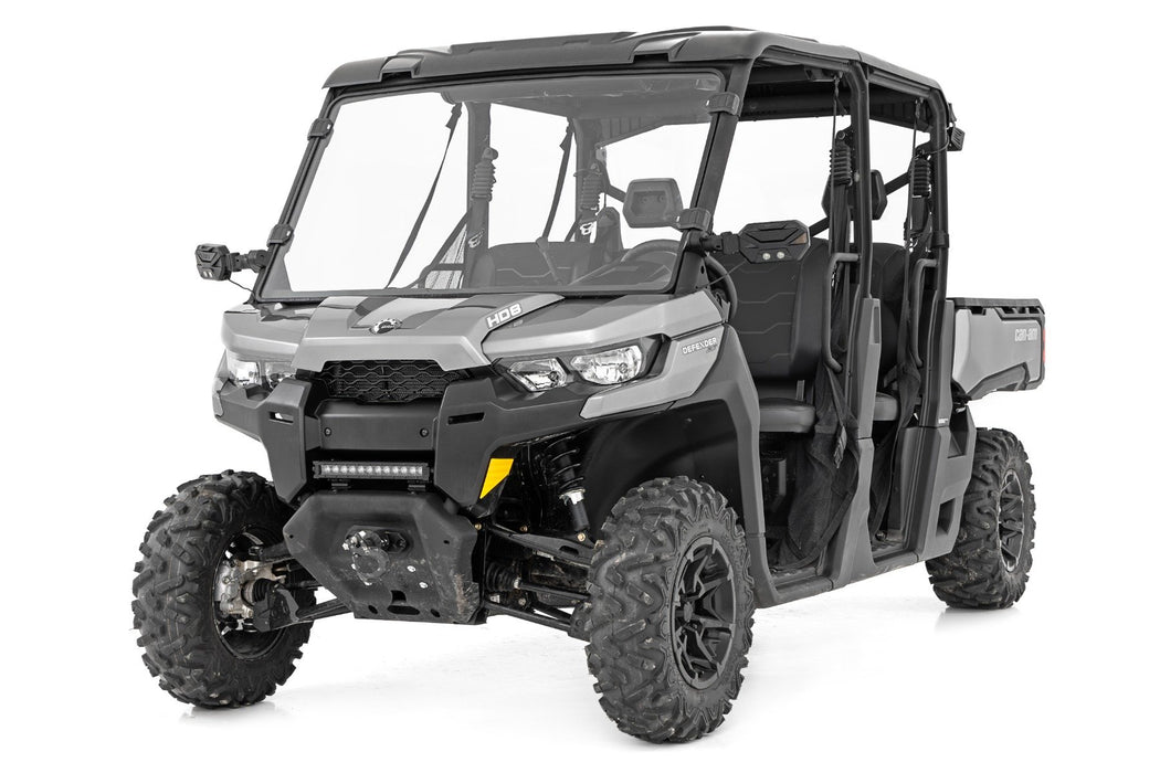 Rough Country Full Windshield Scratch Resistant for 2016-2023 Can-Am Defender HD 8/HD 9/HD 10