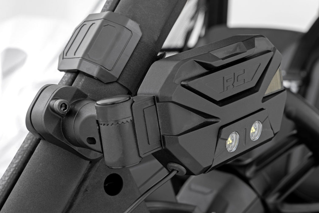 Rough Country UTV Aluminum Side Mirrors w/Turn Signal (Pro-Fit Cages Universal)