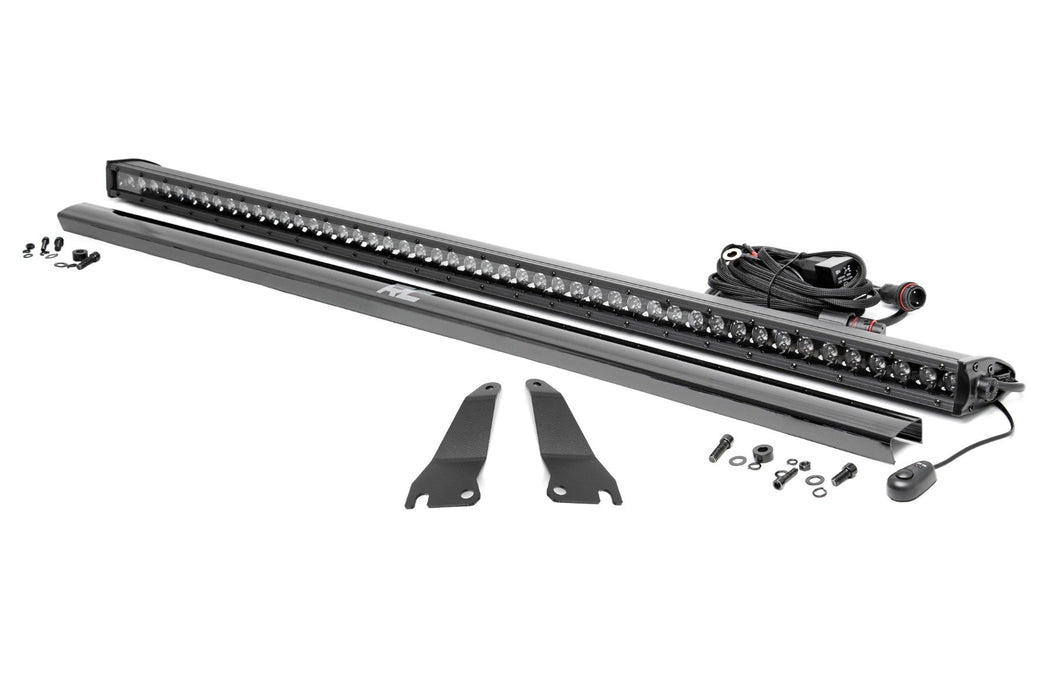 Rough Country LED Light Cage Mount 50" Black Single Row Kawasaki Teryx