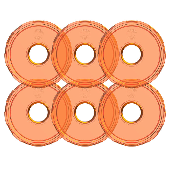 KC HiLiTES Cyclone V2 LED - Replacement Lens - Amber - 6-PK