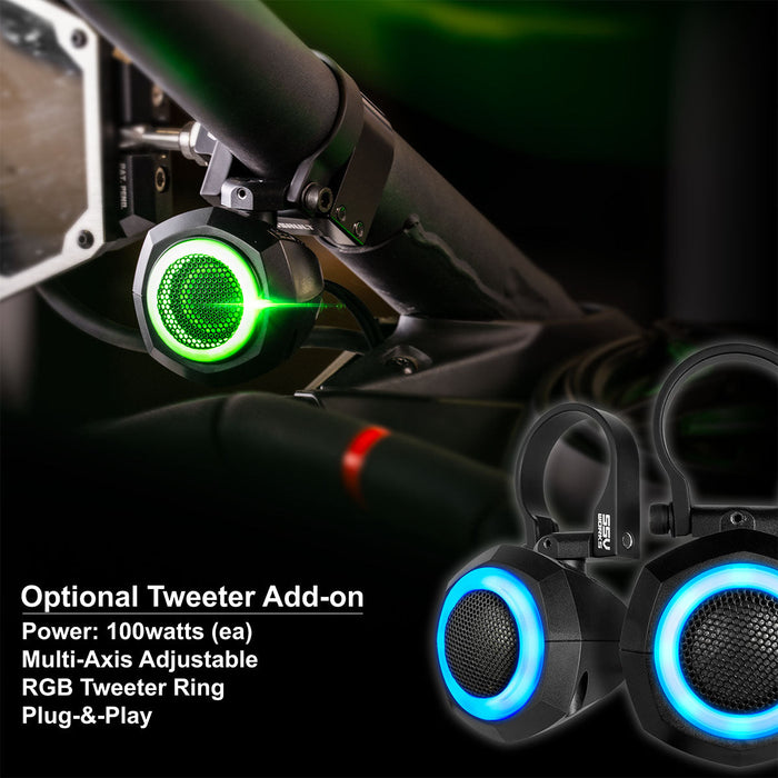 SSV Works 2014-2023 Polaris RZR V-Spec 5-Speaker Plug-&-Play Kit with JVC