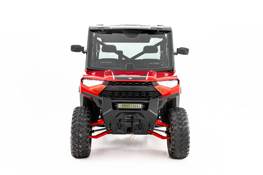 Rough Country Red Forged Alum High Clearance 2" Fwd Offset Control Arms w/Ball Joints for 2017-2023 Polaris Ranger 1000XP