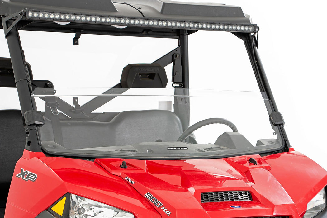 Rough Country Half Windshield Scratch Resistant for 2013-2023 Polaris Ranger 1000/Ranger XP 900/1000
