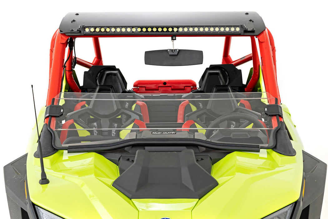 Rough Country Half Windshield Scratch Resistant for 2020-2023 Polaris RZR Pro/Turbo R