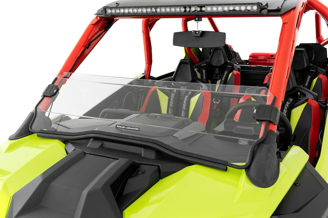 Rough Country Half Windshield Scratch Resistant for 2020-2023 Polaris RZR Pro/Turbo R