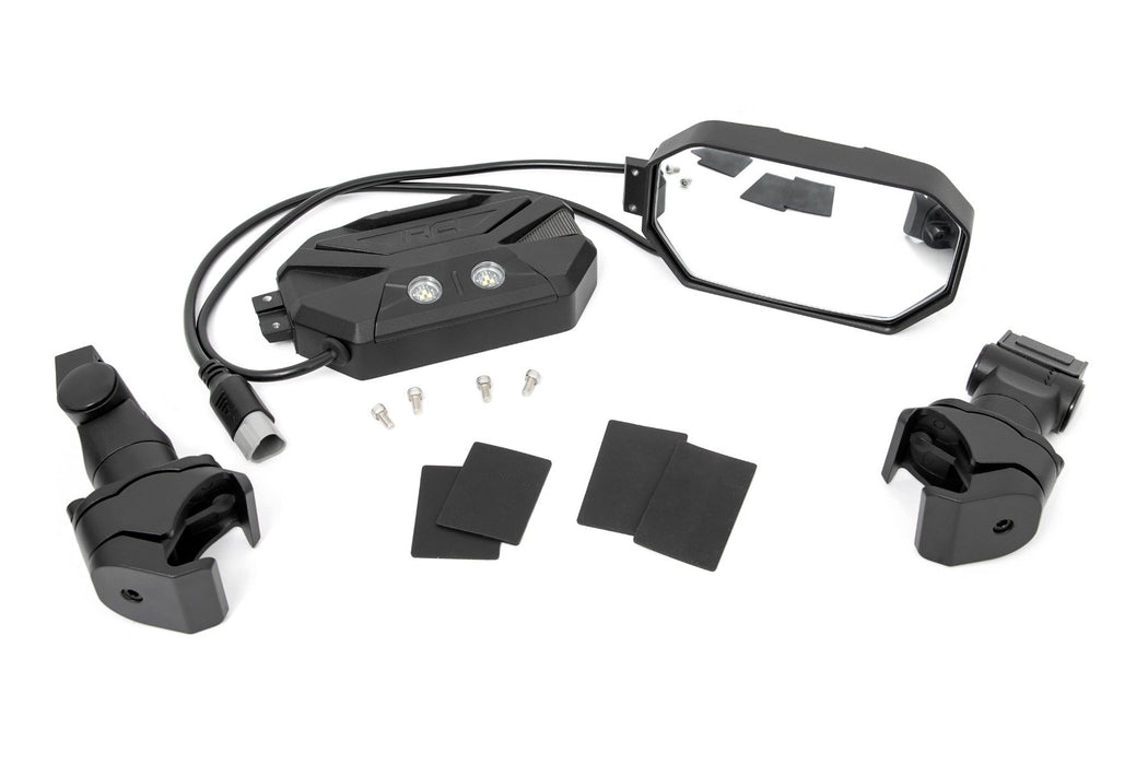 Rough Country UTV Aluminum Side Mirrors w/Turn Signal (Pro-Fit Cages Universal)