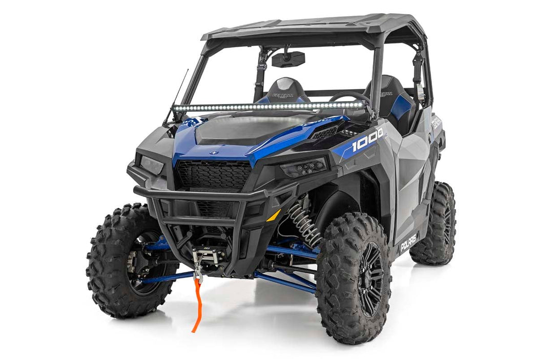 Rough Country LED Light Lower Windshield 50" Black Single Row for 2016-2023 Polaris General/General XP