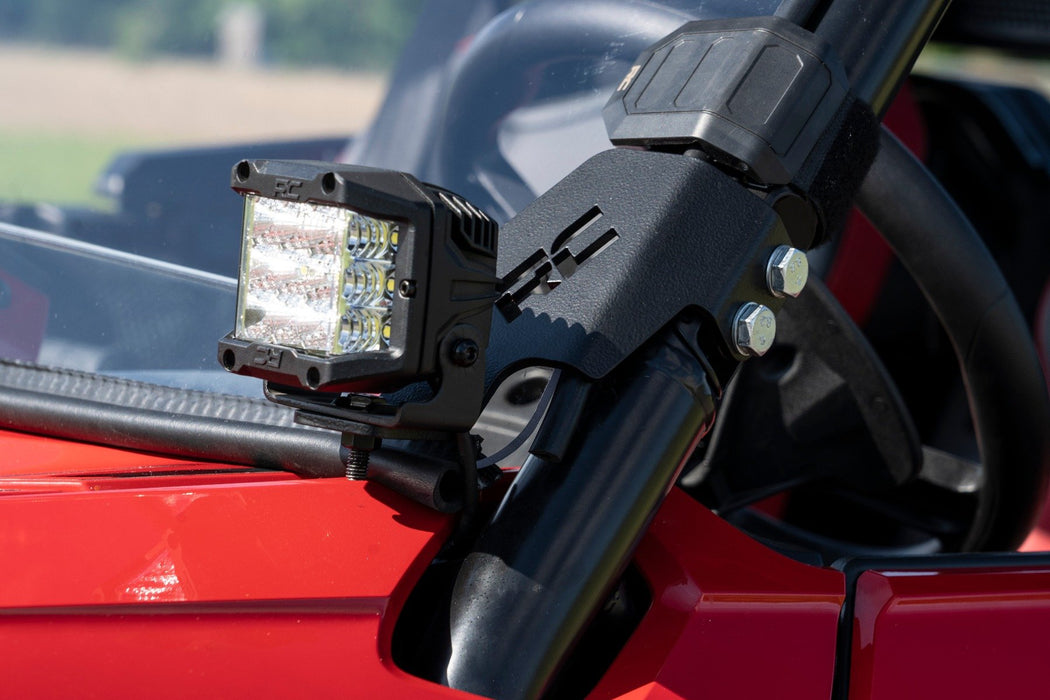 Rough Country LED Light Kit Cage Mount 2" Black Pair White DRL for 2019-2023 Honda Talon