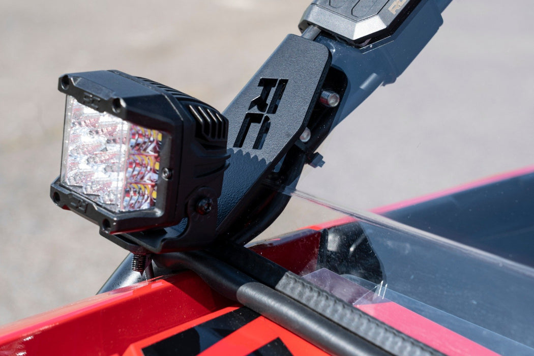 Rough Country LED Light Kit Cage Mount 2" Black Pair White DRL for 2019-2023 Honda Talon