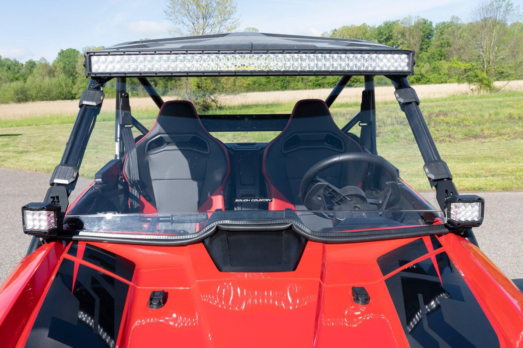 Rough Country LED Light Kit Cage Mount 2" Black Pair White DRL for 2019-2023 Honda Talon